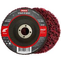 Josco 180 x 22mm Bore Strip-It Disc Red Fibreglass Back for Surface Prep JSD180R