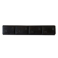 GTS Stick-On Wheel Balance Weights Black w/ Norton Tape -25g Lead - Box/30Strips