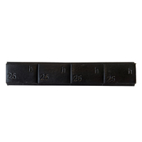 25 Gram Lead (Pb) BLACK Stick On Wheel Balance Weights With Norton Tape (Box/34Strips)