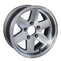 15x6.5" Inch 6/139.7 Koya Alloy Wheel Polished Silver 6 Stud Pattern Trailer