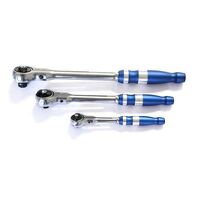 Warren & Brown 3pc Swivel Ratchet Set 1/4" 3/8" 1/2"Dr -Sturdy 100 Teeth D163351