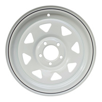 Extreme 4x4 Steel Wheel suits Holden 14x6" 5/108 15P White Boat Caravan Trailer