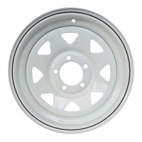 Extreme 4x4 Steel Wheel for Ford 14x6" 5/114.3 14P White Boat Caravan Trailer
