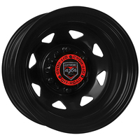 Extreme 4x4 Steel Wheel for Nissan Patrol 15X10 6/139.7 44N Black 110.1cb + Cap