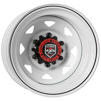 Extreme 4x4 Steel Wheel for Nissan Patrol White 15X10 6/139.7 44N 110.1cb + Cap