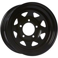 Extreme 4x4 Steel Wheel 15x6" 5/114.3 0P BLACK 84cb FIT FORD BOAT TRAILER