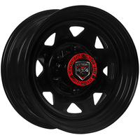 Extreme 4x4 Steel Wheel 15x7" 6/139.7 10P Black 106.1cb fits 6 Stud Hilux + Cap