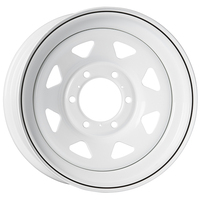 Extreme 4x4 Steel Wheel 15x7 6/139.7 10P White 106.1cb fit 6 Stud Toyota Hilux 
