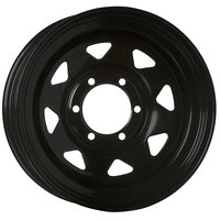 Extreme 4x4 Steel Wheel 15x7" 6/139.7 13N Black 111cb fits 6 Stud Landcruiser