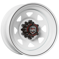 Extreme 4x4 Steel Wheel 15x7" 6/139.7 13N White 111cb fit 6 Std Landcruiser +Cap
