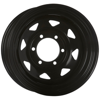 Extreme 4x4 Steel Wheel 15x8" 6/139.7 23N Black 110.1cb fit 6 Stud Nissan Patrol