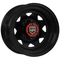 Extreme 4x4 Steel Wheel 15x8" 6/139.7 23N Black 110.1cb fits Nissan Patrol + Cap