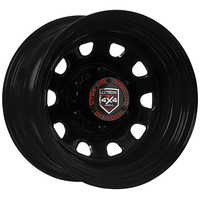 Extreme 4x4 Steel Wheel D-hole 15x8" 6/139.7 23N Black 110.1cb fits Patrol + Cap