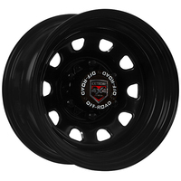 Extreme 4x4 Steel Wheel D-hole 15x8" 6/139.7 23N Black 110.1cb fits Patrol + Cap