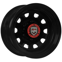 Extreme 4x4 Steel Wheel D-hole 15x8" 6/139.7 23N Black 110.1cb fits Patrol + Cap