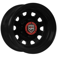 Extreme 4x4 Steel Wheel D-HOLE 15x8 6/139.7 23N BLACK 110.1cb FIT PATROL + CAP