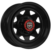 Extreme 4x4 Steel Wheel 16x7 6/139.7 10P Black 106.1cb fits PK Ranger Hilux +Cap