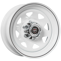 Extreme 4x4 Steel Wheel 16x7 6/139.7 10P White 106.1cb fit PK Ranger Hilux + Cap