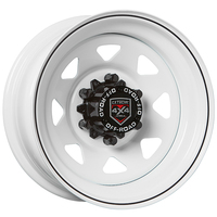 Extreme 4x4 Steel Wheel 16x7 6/139.7 13N White 110.1cb fit 6 Std Landcruiser Cap