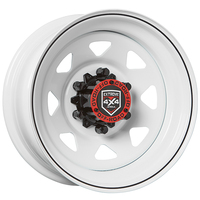 Extreme 4x4 Steel Wheel 16x7 6/139.7 13N White 110.1cb fit 6 Std Landcruiser Cap