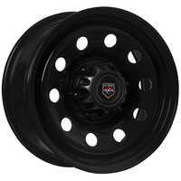 Extreme 4x4 Steel Wheel Round 16x7 6/139.7 30P Black 106.1cb fit Hilux Dmax +Cap