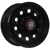 Extreme 4x4 Steel Wheel Round 16x7" 6/139.7 30P Black 106.1cb fit Hilux Dmax Cap