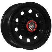 Extreme 4x4 Steel Wheel ROUND 16X7 6/139.7 30P BLACK 106.1cb FIT HILUX DMAX +CAP