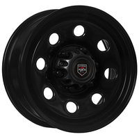 Extreme 4x4 Steel Wheel Soft8 16x7" 6/139.7 30P Black 106.1cb fit Hilux Dmax Cap