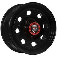 Extreme 4x4 Steel Wheel Soft8 16x7" 6/139.7 30P Black 106.1cb fit Hilux Dmax Cap