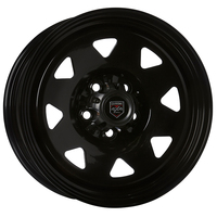 Extreme 4x4 Steel Wheel suits VW Amarok 16 x 7" 5/120 25P Black 65.1cb + Cap