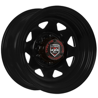 Extreme 4x4 Steel Wheel 16x8 6/139.7 13N Black fits Patrol 6 Stud Cruiser +Cap