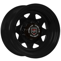 Extreme 4x4 Steel Wheel 16x8 6/139.7 13N Black 110.1 Patrol 6 Stud suits Cruiser