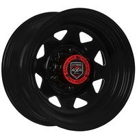Extreme 4x4 Steel Wheel 16x8 6/139.7 13N Black 110.1 Patrol 6 Stud suits Cruiser