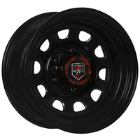 Extreme 4x4 Steel Wheel D-hole 16x8 6/139.7 13N Black 110.1 fit Landcruiser +Cap