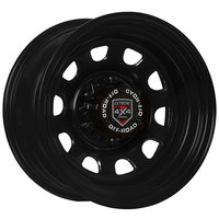 Extreme 4x4 Steel Wheel D-hole 16x8 6/139.7 13N Black 110.1 for Landcruiser +Cap