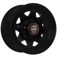 Extreme 4x4 Steel Wheel 16x8 6/139.7 20P Black 106.1 fit Hilux Dmax Triton + Cap