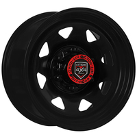Extreme 4x4 Steel Wheel 16x8 6/139.7 20P Black 106.1 fit Hilux Dmax Triton + Cap
