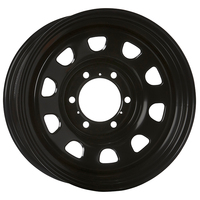 Extreme 4x4 Steel Wheel D-hole 16x8 6/139.7 20P Black 106.1cb fit Hilux Triton