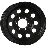 Extreme 4x4 Steel Wheel Round 16x8 6/139.7 23N Black 110.1cb fits Nissan Patrol