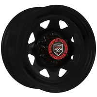Extreme 4x4 Steel Wheel 16x8 6/139.7 35P Black 106.1 fits Ford Ranger BT50 + Cap