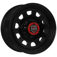 Extreme 4x4 Steel Wheel D-hole 16x8 6/139.7 35P Black 106.1 fits Ranger BT50 Cap