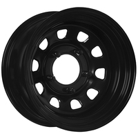 Extreme 4x4 Steel Wheel D-hole 16x8" 5/150 25N Black fits Landcruiser 110.1cb