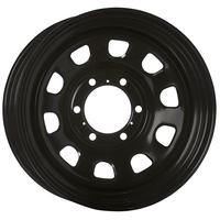 Extreme 4x4 Steel Wheel D-hole 16x8 6/139.7 0P Black 110.1cb fit 80 Series Prado