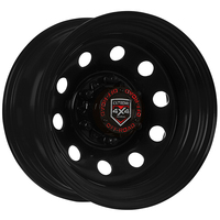 Extreme 4x4 Steel Wheel Round 16x8 6/139.7 0P Black 110.1cb fits 80 Series + Cap
