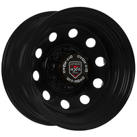 Extreme 4x4 Steel Wheel Round 16x8 6/139.7 0P BLACK 110.1cb fits 80 Series + Cap
