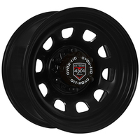 Extreme 4x4 Steel Wheel D-hole 16x8 6/139.7 0P Black 106.1cb Fit + Cap E-Coated