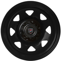 Extreme 4x4 Steel Wheel 16x8-3 6/130 20P Black 75.6cb for LDV T60 + Screw In Cap