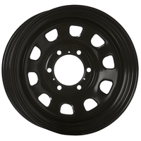 Extreme 4x4 Steel Wheel D-Hole 17x8 6/139.7 0P Black 106.1CB 1400kg E-Coated