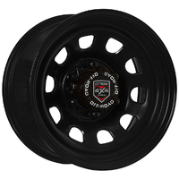 Extreme Wheels 4x4 Steel Wheel D-hole 17x8 6/139.7 0P Black 106.1CB 1400kg + CAP