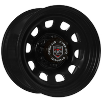 Extreme Wheels 4x4 Steel Wheel D-hole 17x8 6/139.7 0P Black 106.1CB 1400kg + CAP